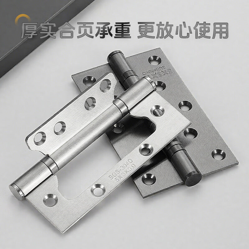 Zhunming Stainless Steel Hinges, Folding Interior Door Hinges, Bearings, Wooden Door Hinges, 4-inch 4*3*3 Stainless Steel Brushed Hinges with Screws