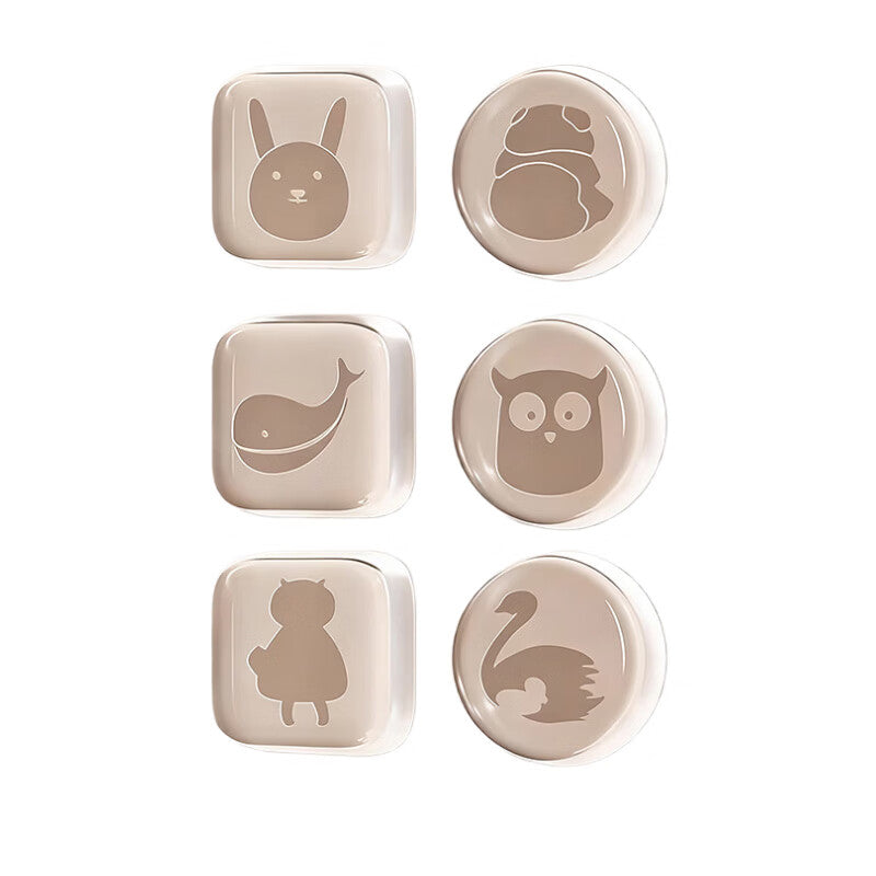 Chuke anti-collision pads, anti-collision stickers, silicone door catches, door handles, bedside, refrigerator door anti-collision devices, 6-pack (square and round)