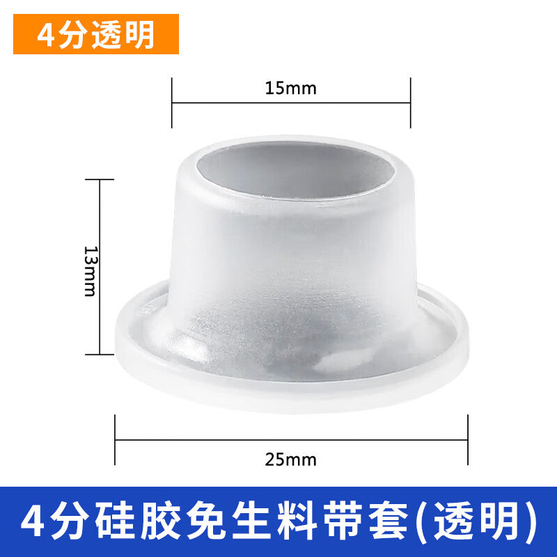 Steel Precast Products - 4-point transparent silicone sealing rings, 10-pack, no Teflon required, with gaskets, for household faucets, valves, and angle valves.