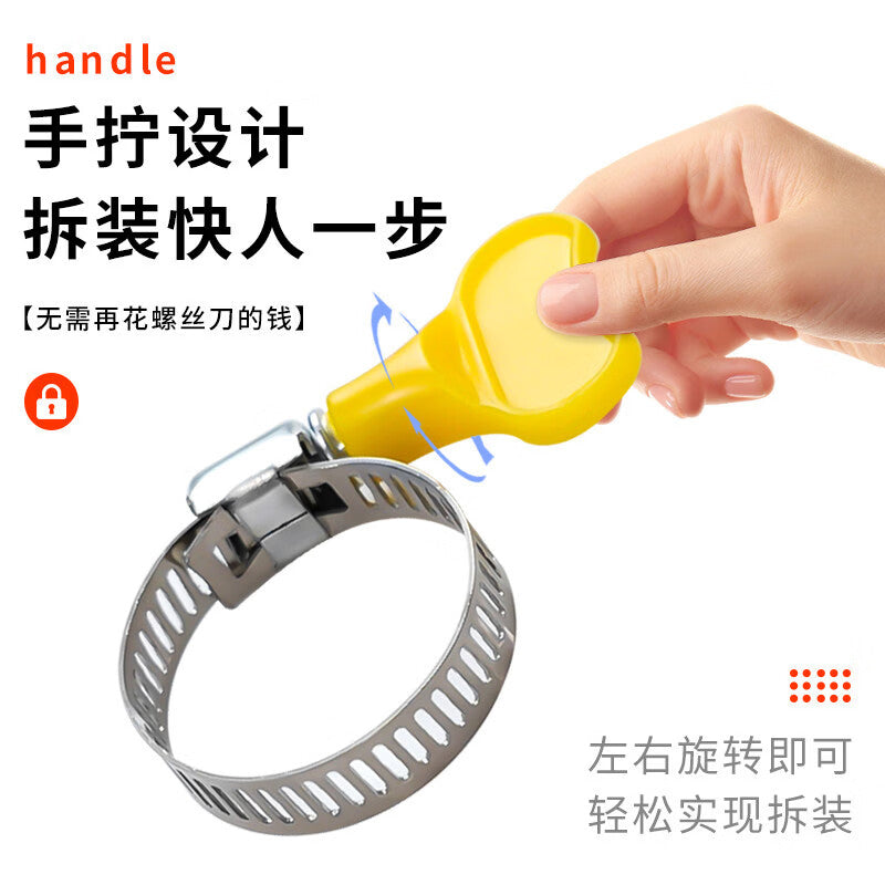 Steel Precast Products - Stainless Steel Hose Clamps, 16-25mm, 10-pack, Plastic Handle Type, Water Pipe/Gas Pipe Fixing Connector