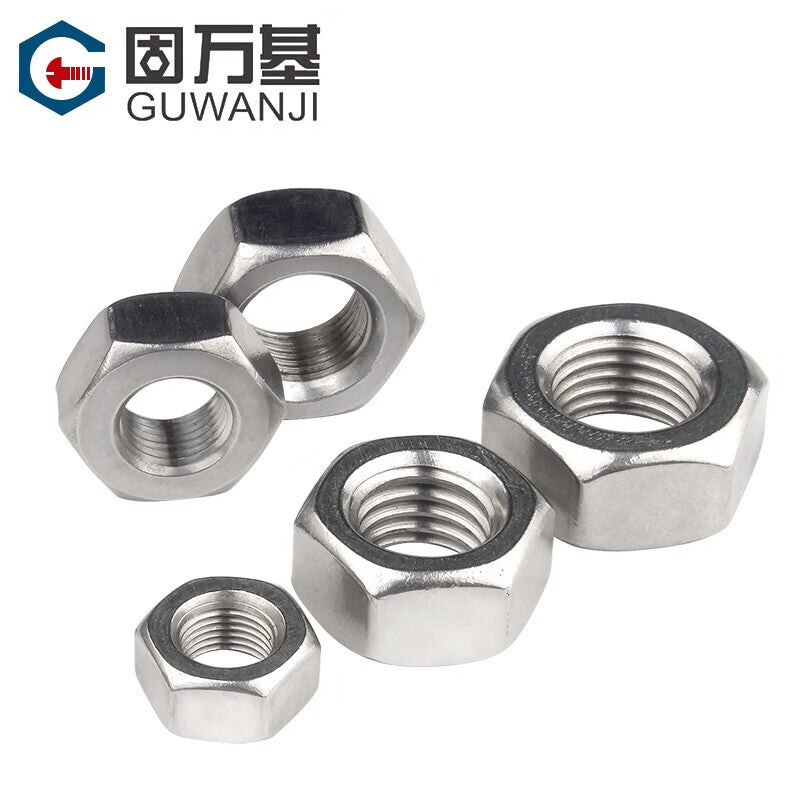 GUWANJI Hex Nut, 304 Stainless Steel Fine Thread Hex Screw, M10x1.25 Thread [1 piece]