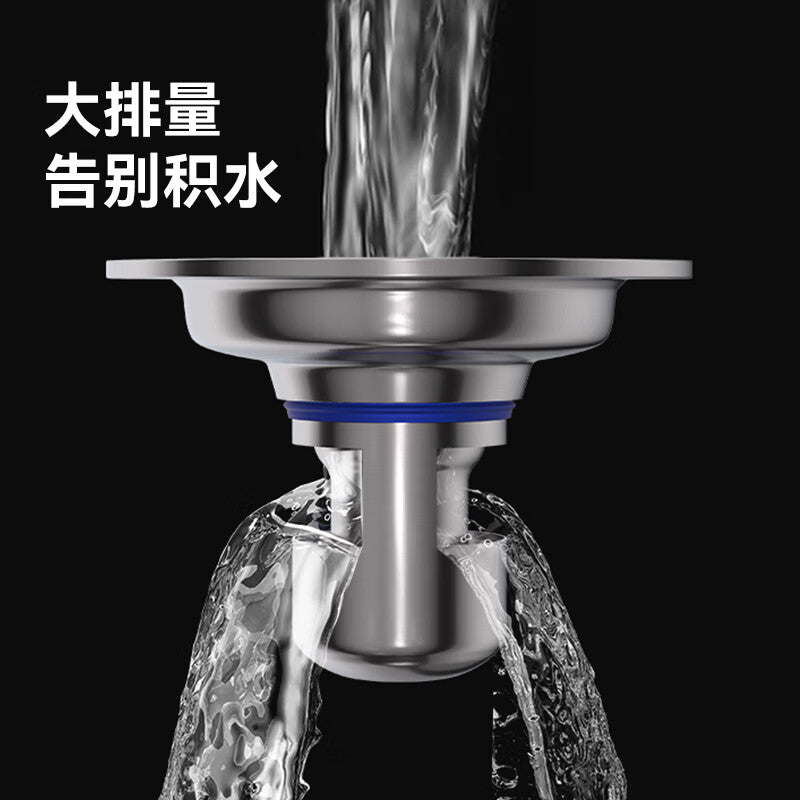 DEZHONG Round Odor-Proof Thickened Stainless Steel Floor Drain, Suitable for Shower and Balcony Use, Single-Use Floor Drain 688