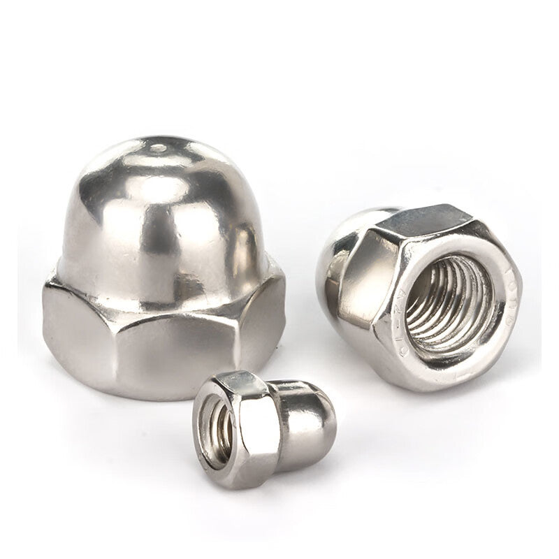 Tengchi (CT) 304 Stainless Steel Hexagonal Cap Nut, Decorative Screw Nut, M14 [5 pieces/pack]