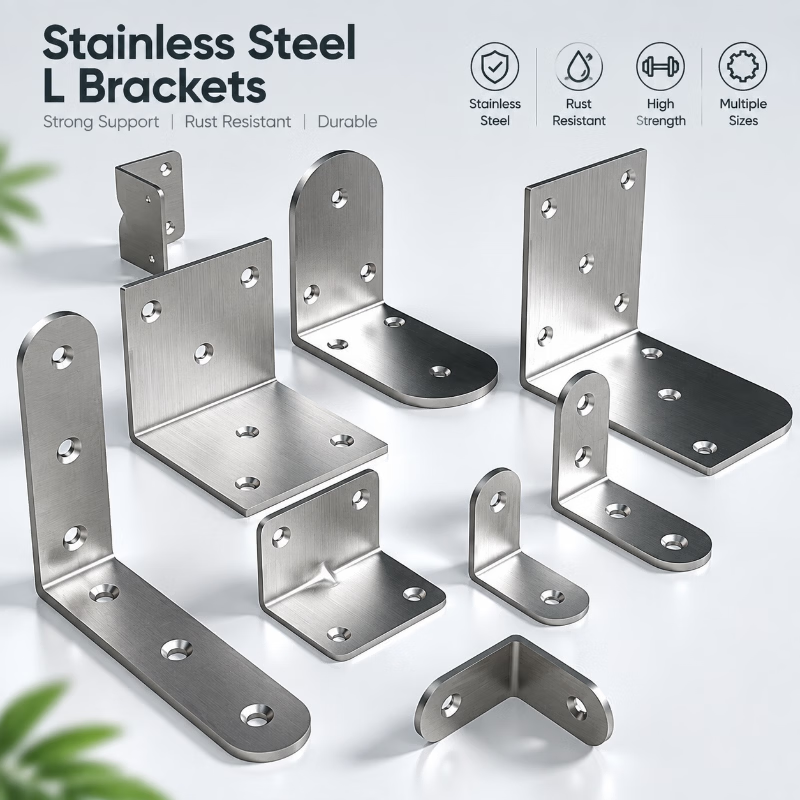 Shouli stainless steel angle bracket 90-degree right angle fixer triangular iron bracket connector piece reinforced hardware L-shaped shelf support t