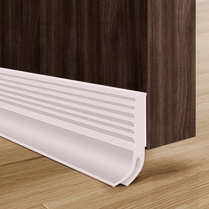 MARIE door seam sealing strip, silicone soundproof and windproof, anti-theft door frame sticker, air leak prevention door stop strip, 95cm, 5mm thick, milky white.