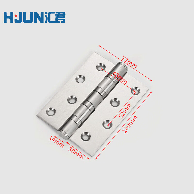 Huijun Stainless Steel Hinges for Casement Doors, Windows, and Cabinets - Concealed Small Hinges, 4-inch (101*77*3.0 GB Standard) (Screws Included)