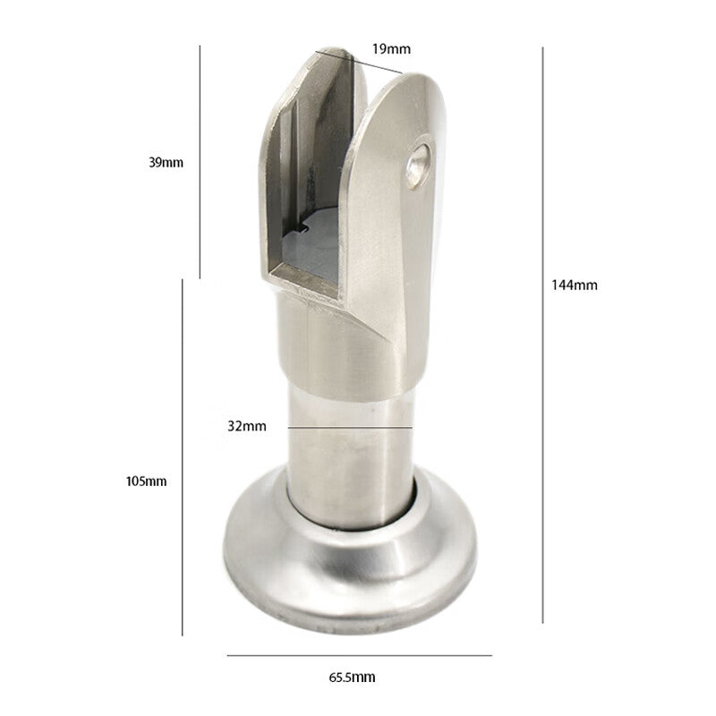 Bingyu Stainless Steel Partition Legs, Toilet Partition Accessories, Thickened Alloy Support Legs, 1 Piece BH-544
