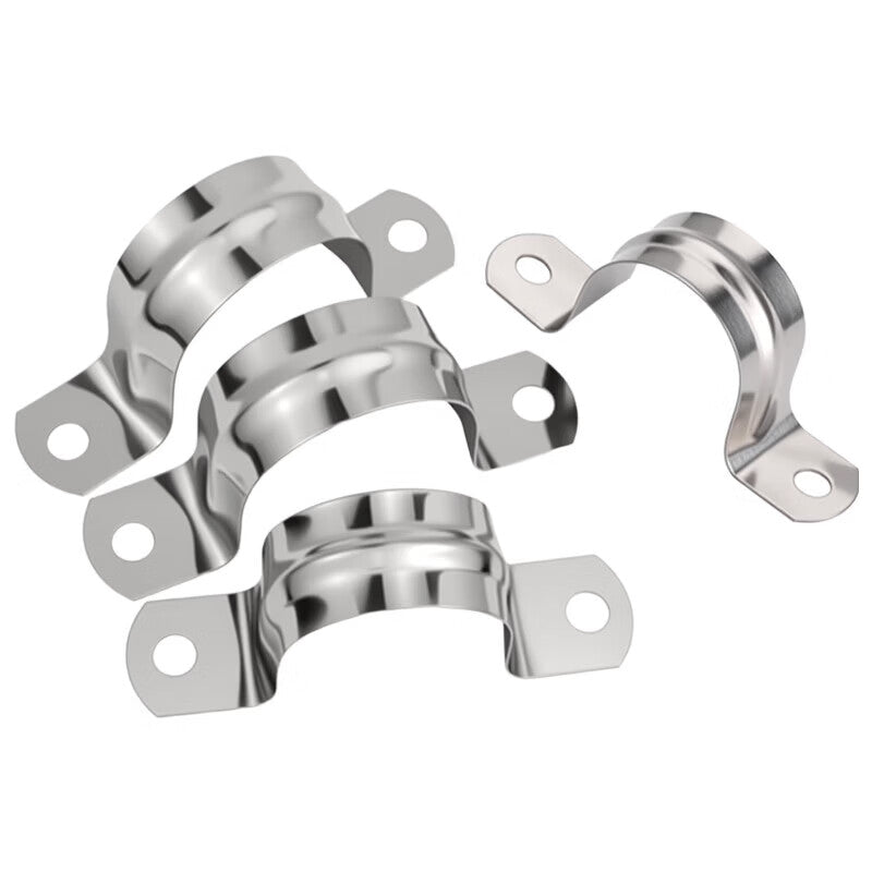 Peifan 304 Stainless Steel Thickened Riding Clip U-Shaped Clip Hose Clamp M8 (5 pieces)