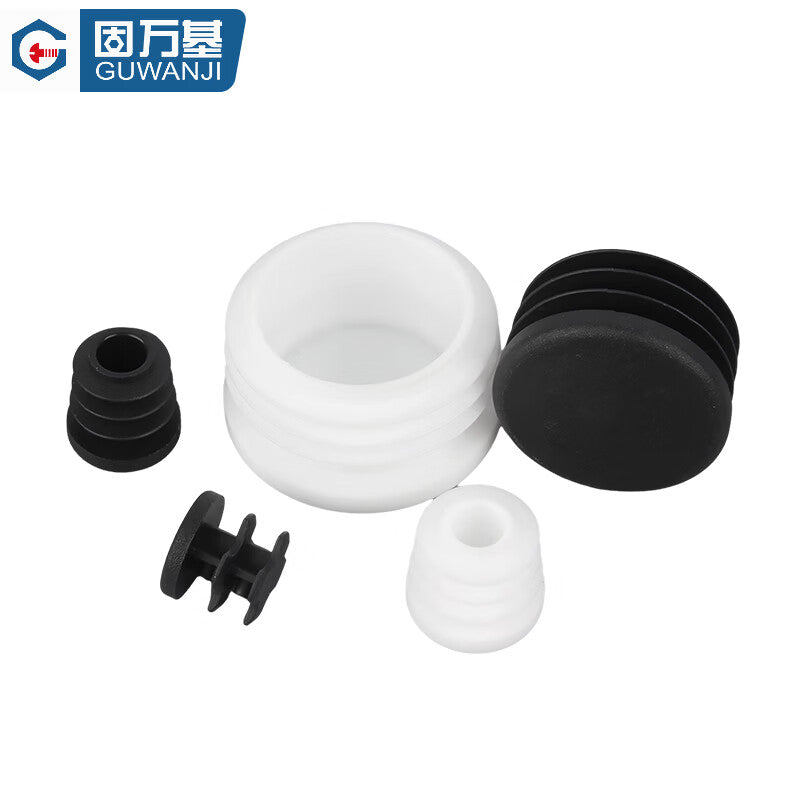 GUWANJI Round Tube Plugs, Plastic Plugs, Rubber Plugs, Stainless Steel Tube Plugs, Foot Plugs, End Caps, Furniture Table Leg Pads, Black, 22mm [100 pieces/pack]