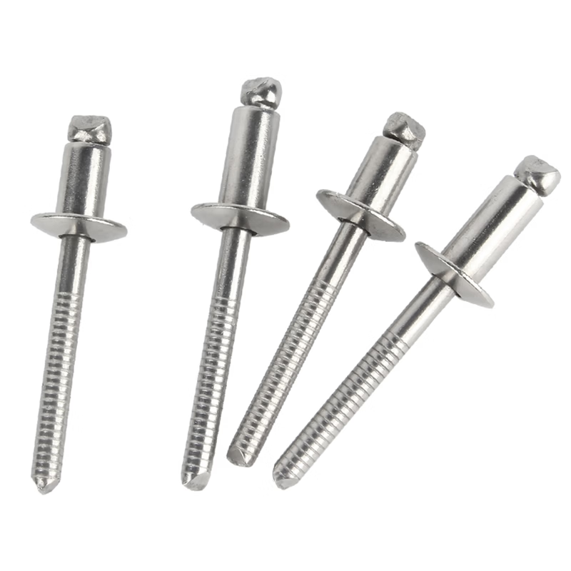 GUWANJI Open-Type Flat Round Head Blind Rivets, All-Steel Rivets, 304 Stainless Steel Blind Rivets, Round Head Rivets, M4x10 [100 pieces]