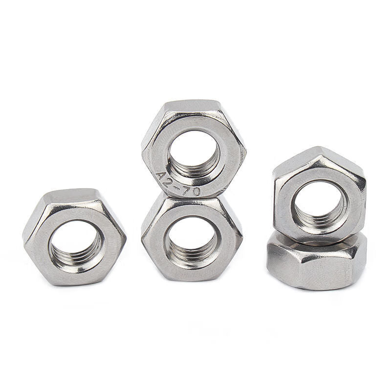 Tengchi (CT) 304/316 Hex Nuts, Stainless Steel Hex Head Nuts, Screw Nuts, 304 Hex Nuts M8 [100 pieces/pack]