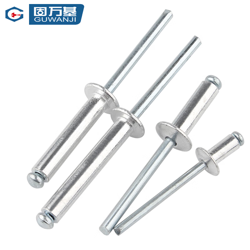 GUWANJI Open-Type Flat Round Head Blind Rivet, Aluminum Blind Rivet, Semi-Round Head Blind Rivet, Open-Type K-Type Rivet, M4x16 [1 piece]
