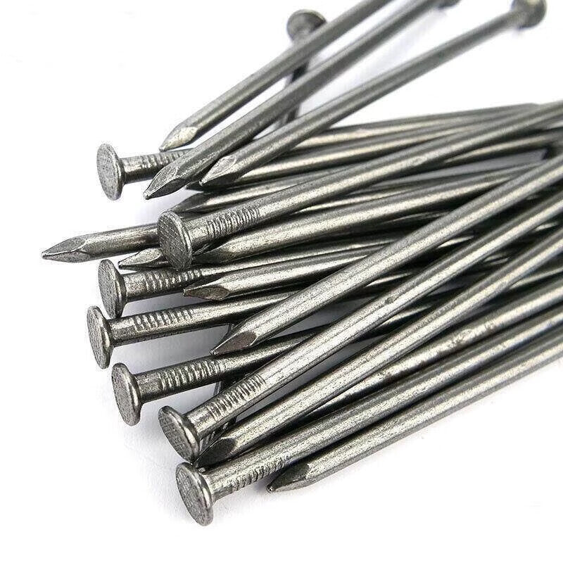 Mandelai woodworking nails, construction nails, special round nails, plain round head nails, solid wood nails, nails, foreign nails, round nails, handmade wall nails, woodworking nails, 60mm (1KG/bag)