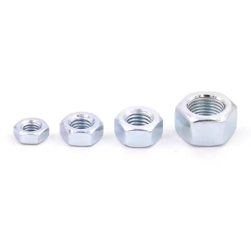 GUWANJI hexagonal nuts, carbon steel galvanized hexagonal nuts and bolts, blue-white zinc plated nuts and bolts, grade 8 blue-white zinc, M45 [2 pieces]