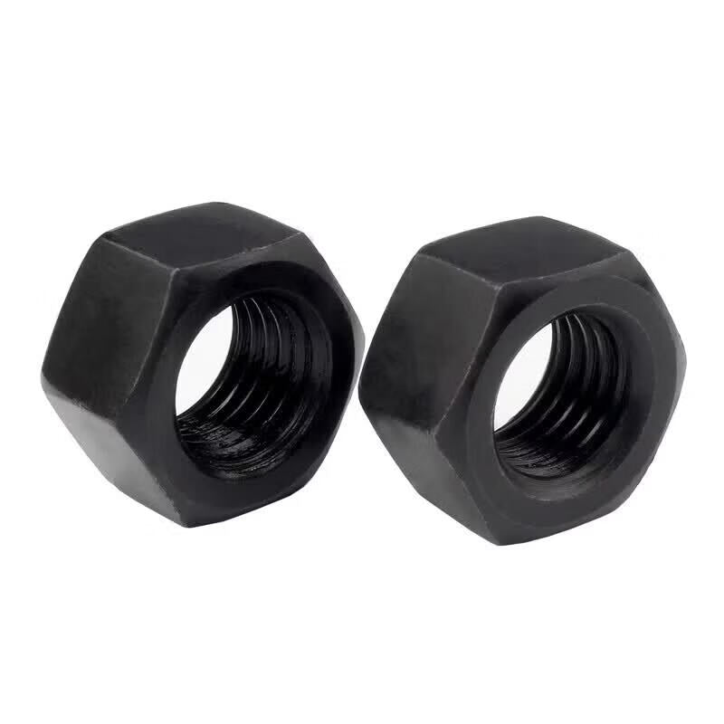 Peifan 8.8 grade blackened hexagonal nuts, high strength screw caps, M8 external hexagonal nuts (50 pieces)