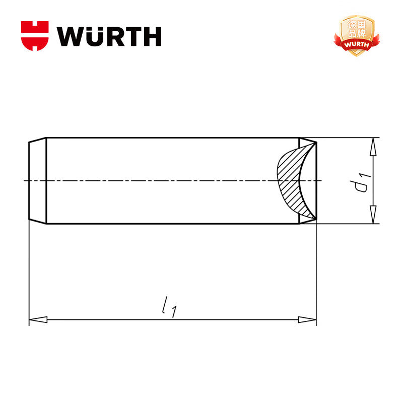 Würth cylindrical pin - ISO8734-A-M6-6X45 5094506045