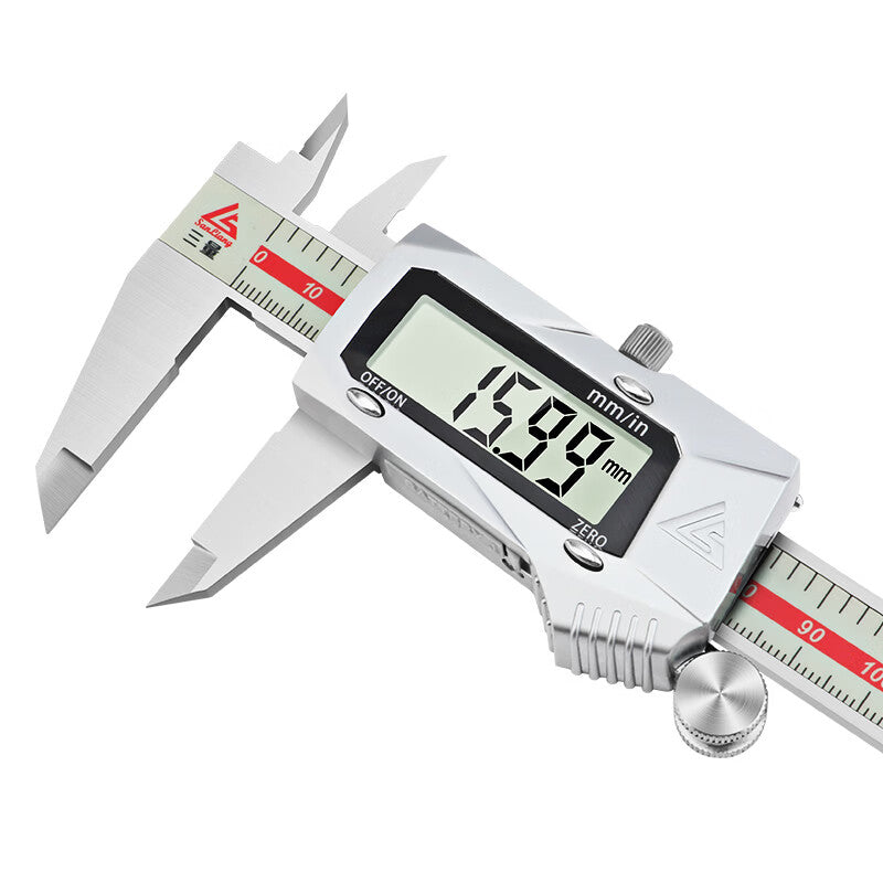 Three-dimensional high-precision metal-cased electronic digital vernier caliper, stainless steel digital caliper, measuring JDF04 digital caliper, metal casing, 0-150mm.