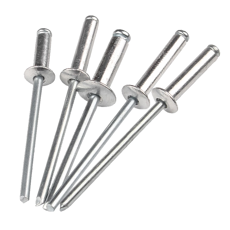 GUWANJI Open-Type Flat Round Head Blind Rivet, Aluminum Rivet, Round Head Blind Rivet, Open-Type Blind Rivet, K-Type Rivet, M4x6.4 [50 pieces]
