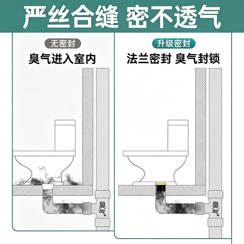 Jiege Toilet Flange Sealing Ring, Odor-proof Thickened Gasket, Extended and Heightened Universal Toilet Bottom Accessories