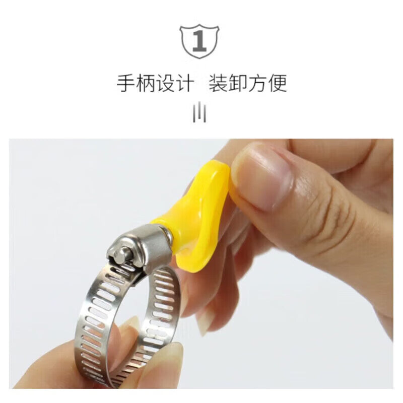 Hantiangong stainless steel hose clamps with plastic handles, water pipe/gas pipe fixing connectors, hand-tightening clamps, Xiaomei 16-25