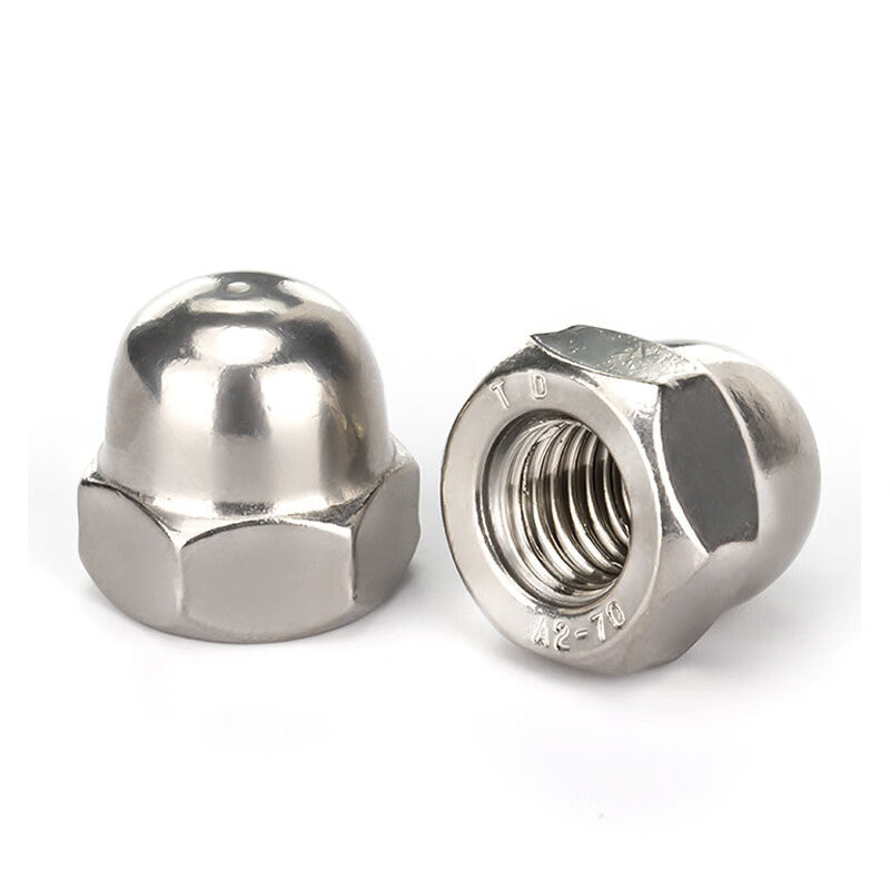 Tengchi (CT) 304 Stainless Steel Hexagonal Cap Nut, Decorative Screw Nut, M14 [5 pieces/pack]