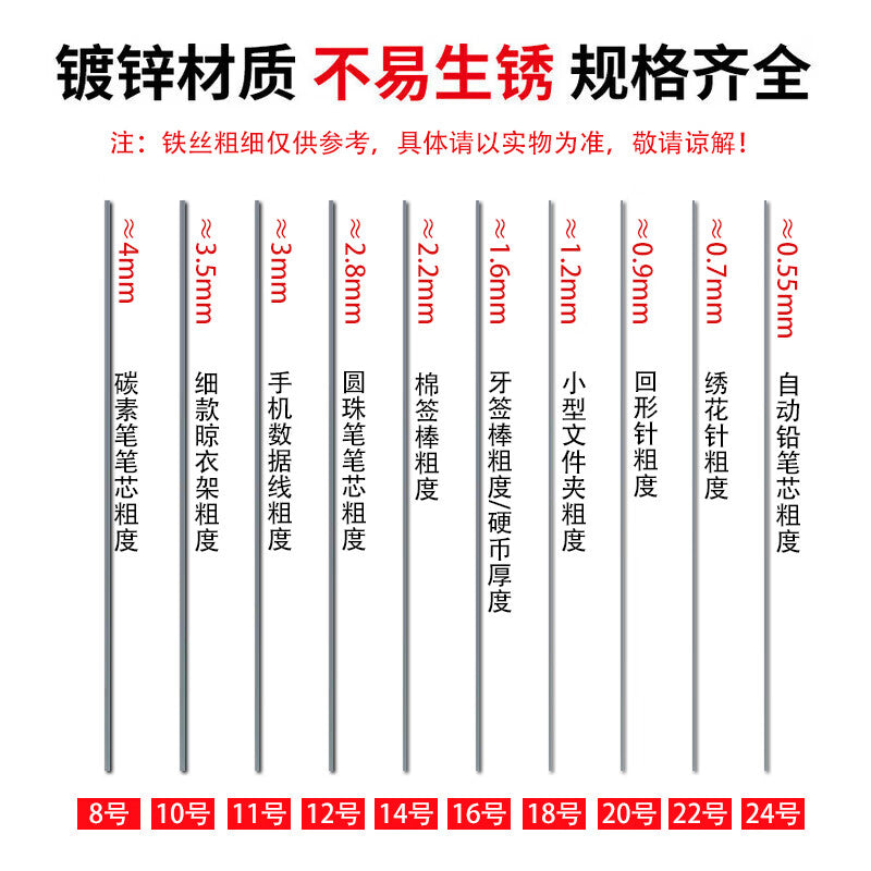 Bingyu galvanized iron wire 5kg, construction wire, industrial binding wire and cable tie, No. 18, 1.2mm thick, approximately 563 meters/roll, BYT-202