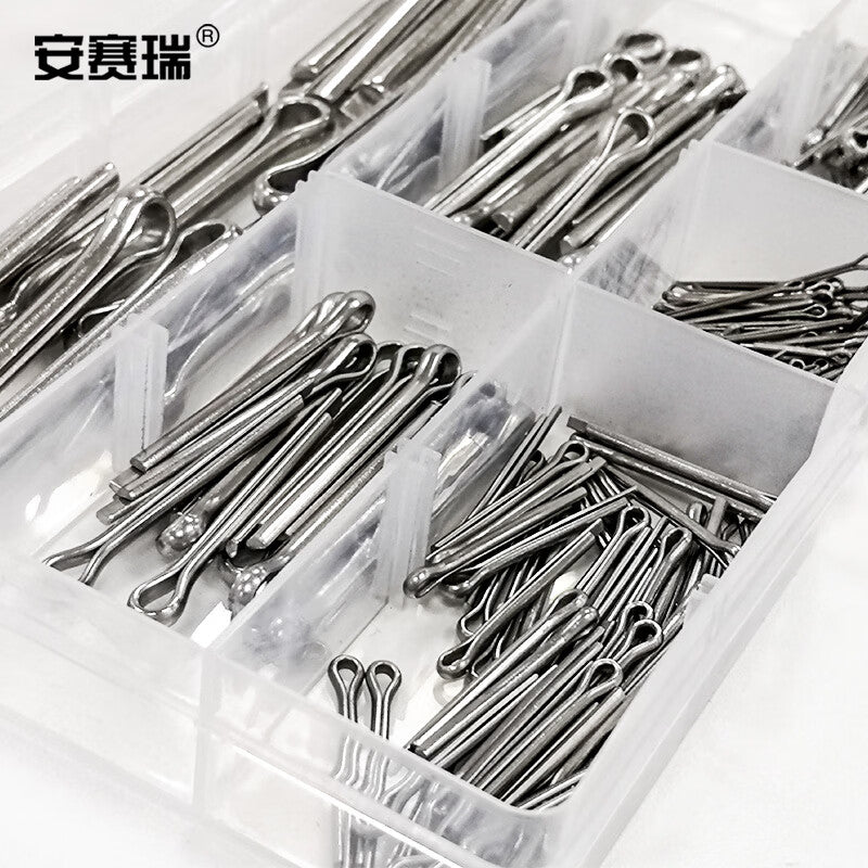 Anselry 304 Stainless Steel Cotter Pins, Locating Pins, Elastic Clamping Pins, Hairpins, Combination Set of 230 Pieces 430959