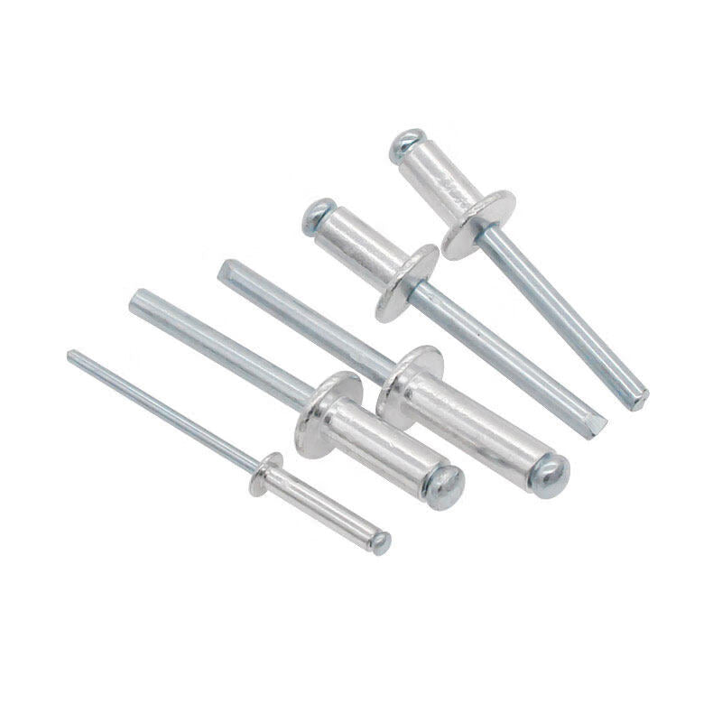 Tengchi (CT) Open-type Countersunk Head Blind Rivets, Aluminum Open-type Flat Round Head Blind Rivets, Screws, Flat Head Pull-in Rivets, M4x13 [200 pieces/pack]