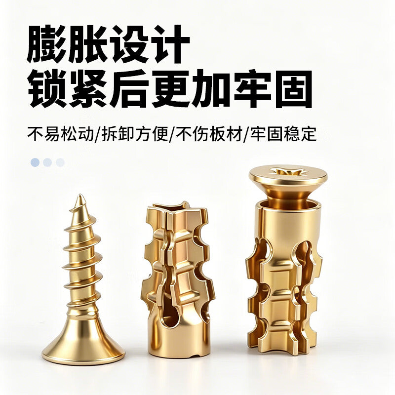 Yanran Metal Expansion Screws, Stone Cabinet Hinges, Partition Cabinet Panel Installation Guide Rails, Expansion Tubes [6 Packs]