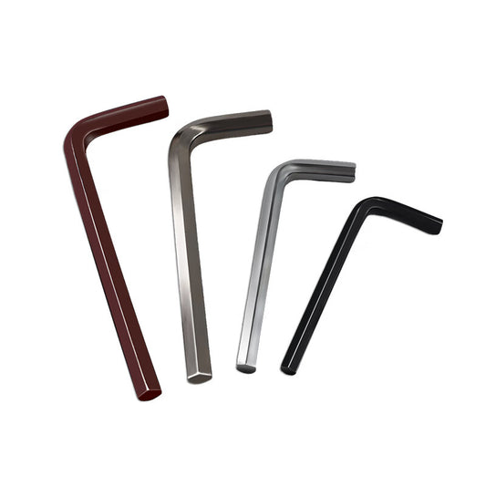 Jingmian Flathead Hex Wrench, Galvanized and Nickel-plated Black, Size 4-10, One Set