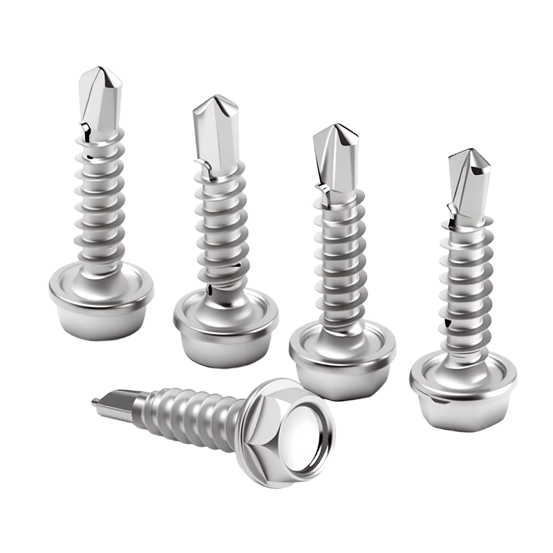 Peifan 410 Stainless Steel External Hex Self-Tapping Screw, M4.2*25 (50 pieces)