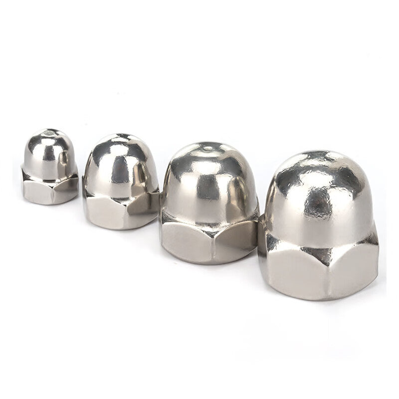 Tengchi (CT) 304 Stainless Steel Hexagonal Cap Nut, Decorative Screw Nut, M14 [5 pieces/pack]