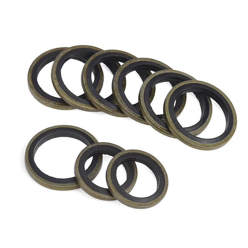 Shanhe Industrial Products' high-pressure oil pipe sealing material, sealing screw gasket, 6-16 nitrile carbon steel combination gasket set