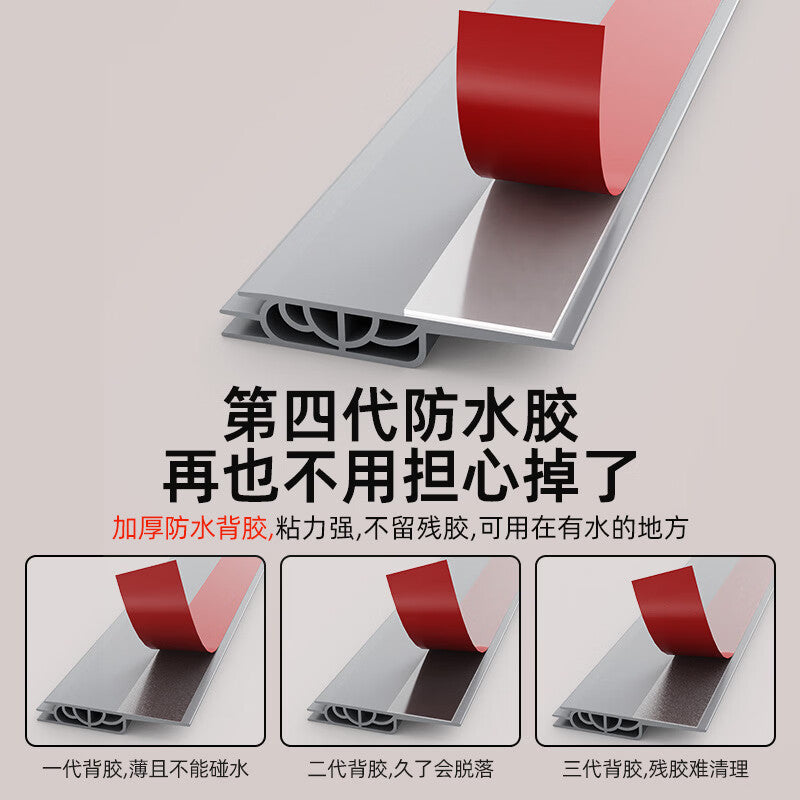 Milage door bottom and seam sealing strip, windproof, soundproof, mosquito-proof door stop, bedroom door bottom windproof strip, upgraded fourth generation - triple seal, gray - 5.0 cm wide * 1 m long * 7.5 mm thick