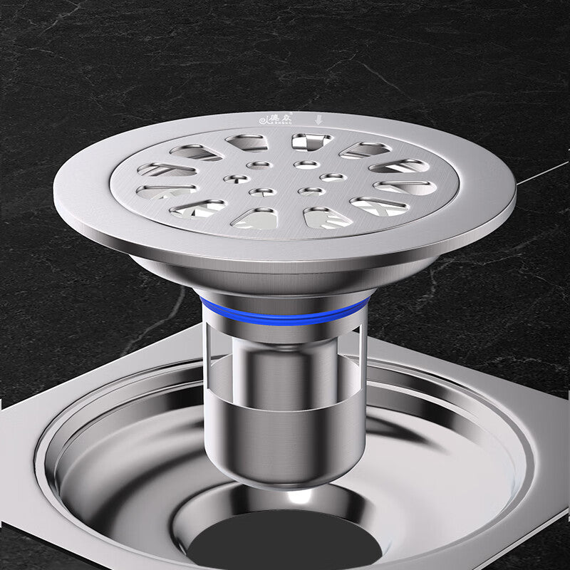 DEZHONG Round Odor-Proof Thickened Stainless Steel Floor Drain, Suitable for Shower and Balcony Use, Single-Use Floor Drain 688