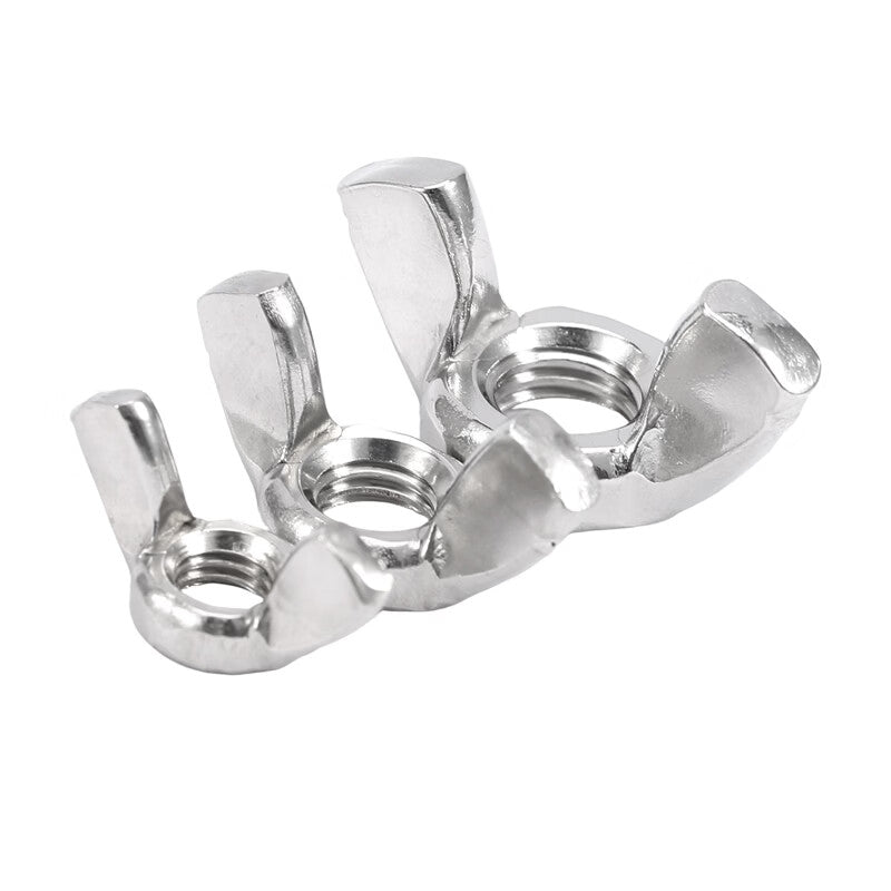 Tengchi (CT) 316 Stainless Steel Wing Nuts, Butterfly-Shaped Nuts, Ingot-Shaped Ram's Horn Hand-Tightening Nuts M8 (10 pieces)