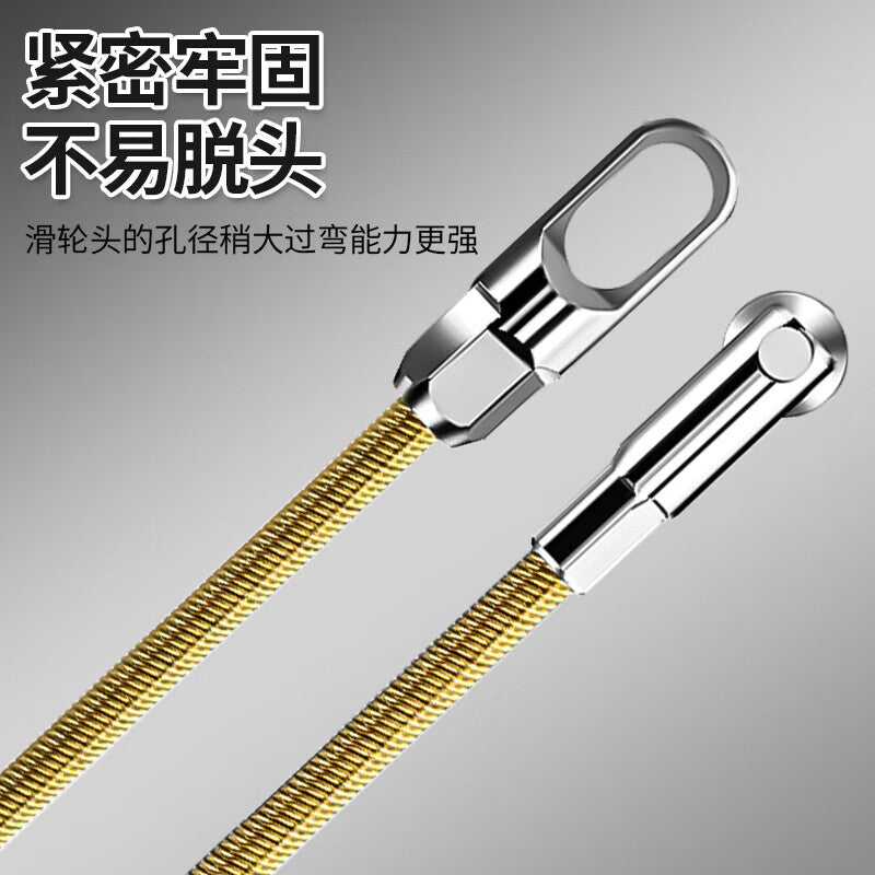 Chuke spring wire puller, electrician's wire pulling tool, wire guide, conduit puller, steel wire mesh cable, concealed wire, concealed conduit, 10 meters.