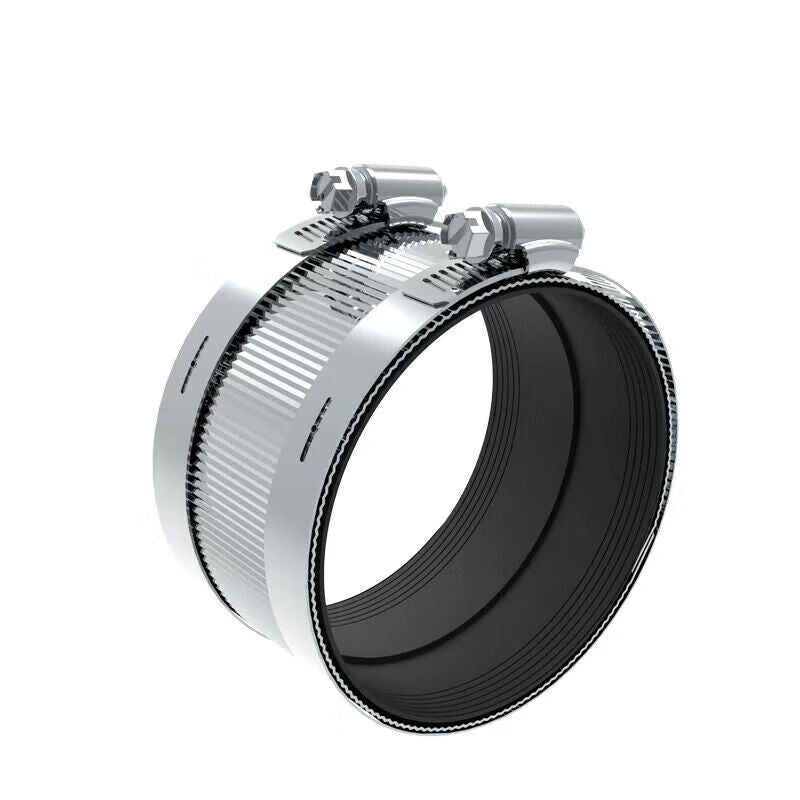 Peifan 201 Stainless Steel Pipe Bundle Cast Iron Pipe Clamps, PVC Pipe Strong Clamps for Drain Pipes, Flexible Clamp Joints, 3 inch/55mm [2 pieces]