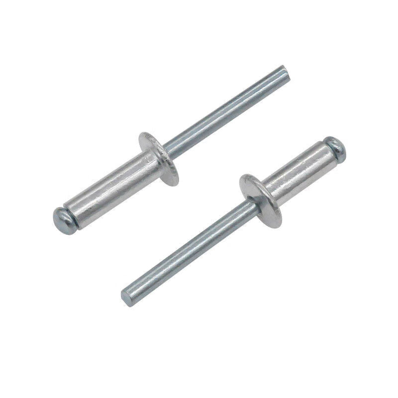 Tengchi (CT) Open-type Countersunk Head Blind Rivets, Aluminum Open-type Flat Round Head Blind Rivets, Screws, Flat Head Pull-in Rivets, M4x13 [200 pieces/pack]