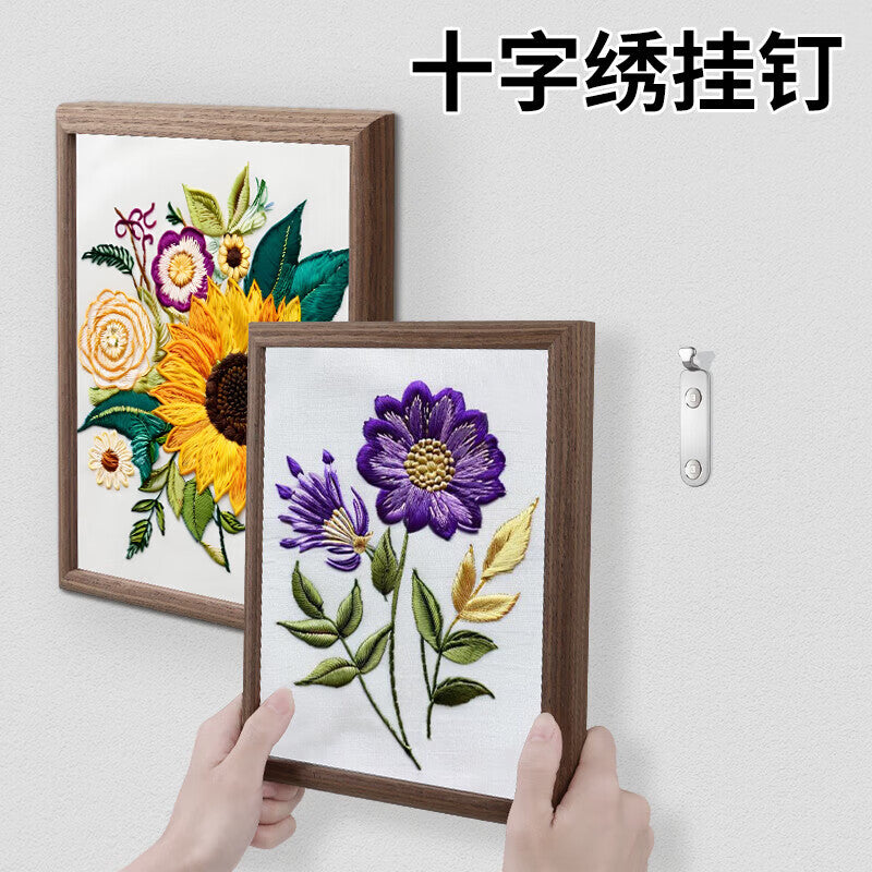 Milachi picture frame hooks, concealed hanging hooks for whitewashed walls, traceless nail hooks, high load-bearing steel nails, large picture frame hooks for murals, wedding photos, decorative paintings, wall nails [Stainless Steel Concealed Hanging] - 4