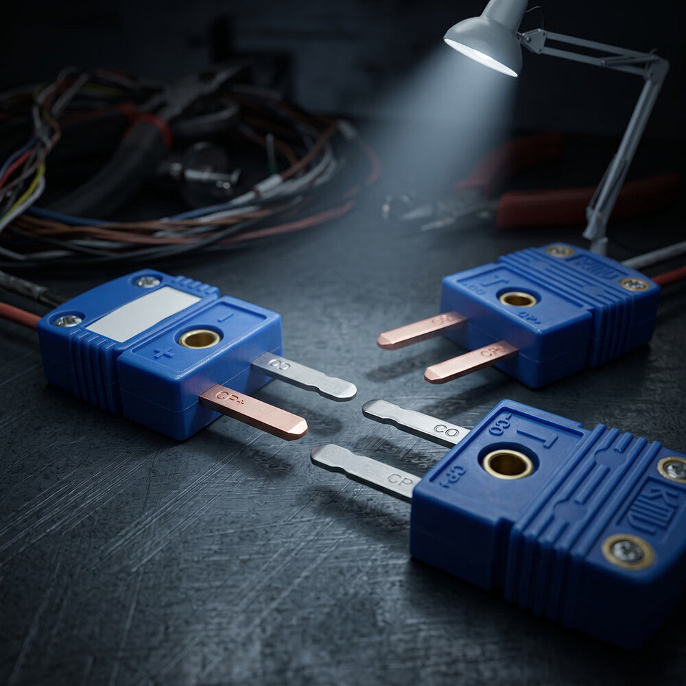 Kaimiyou Thermocouple T-Type Plug and Socket Connector, Small Blue Plug SMPW-T-M (10 pieces)