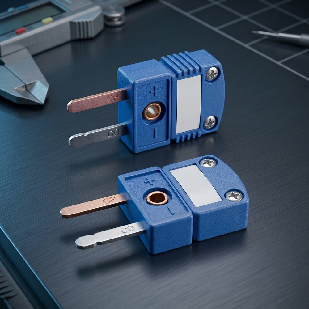 Kaimiyou Thermocouple T-Type Plug and Socket Connector, Small Blue Plug SMPW-T-M (10 pieces)