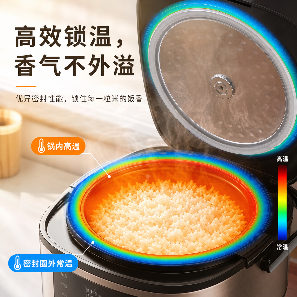 Bohuida compatible Midea electric pressure cooker sealing ring, old model electric pressure rice cooker leather ring silicone ring accessories