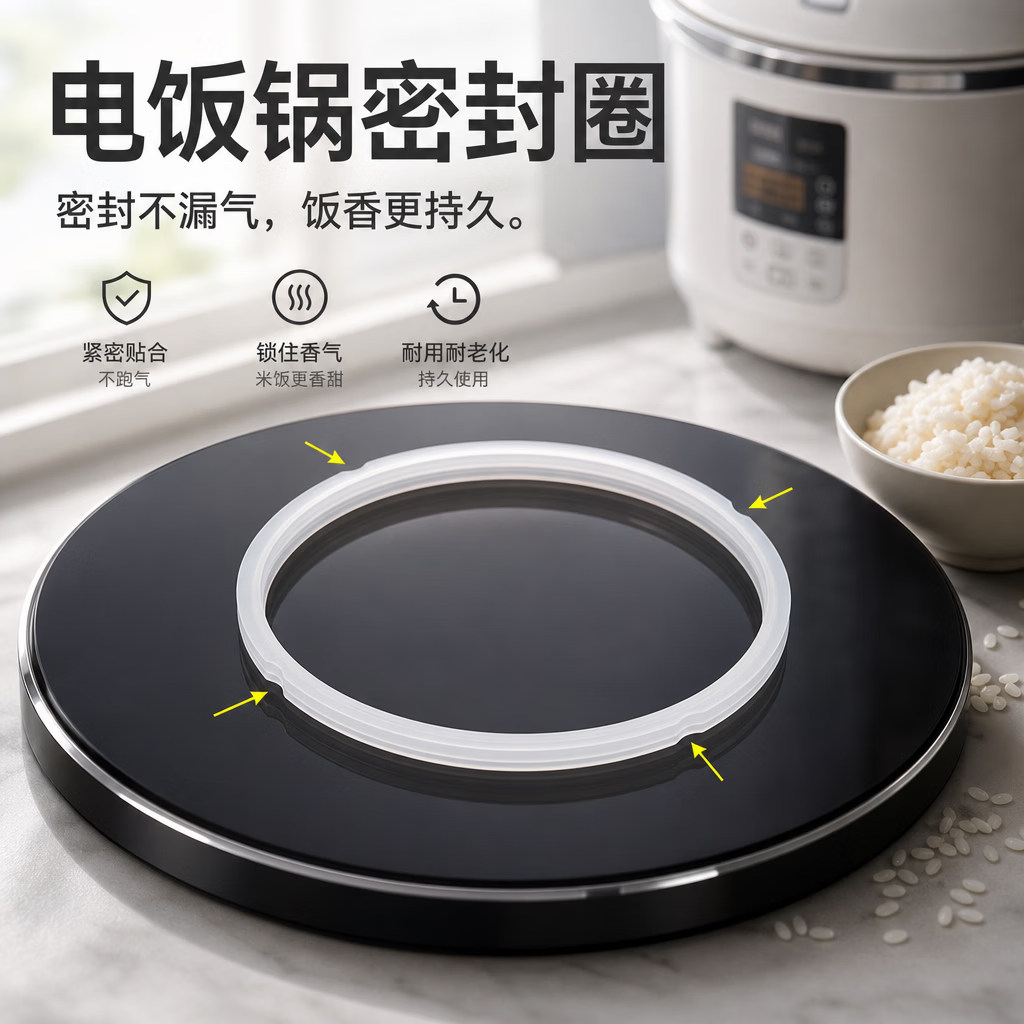 Bohuida compatible Midea electric pressure cooker sealing ring, old model electric pressure rice cooker leather ring silicone ring accessories