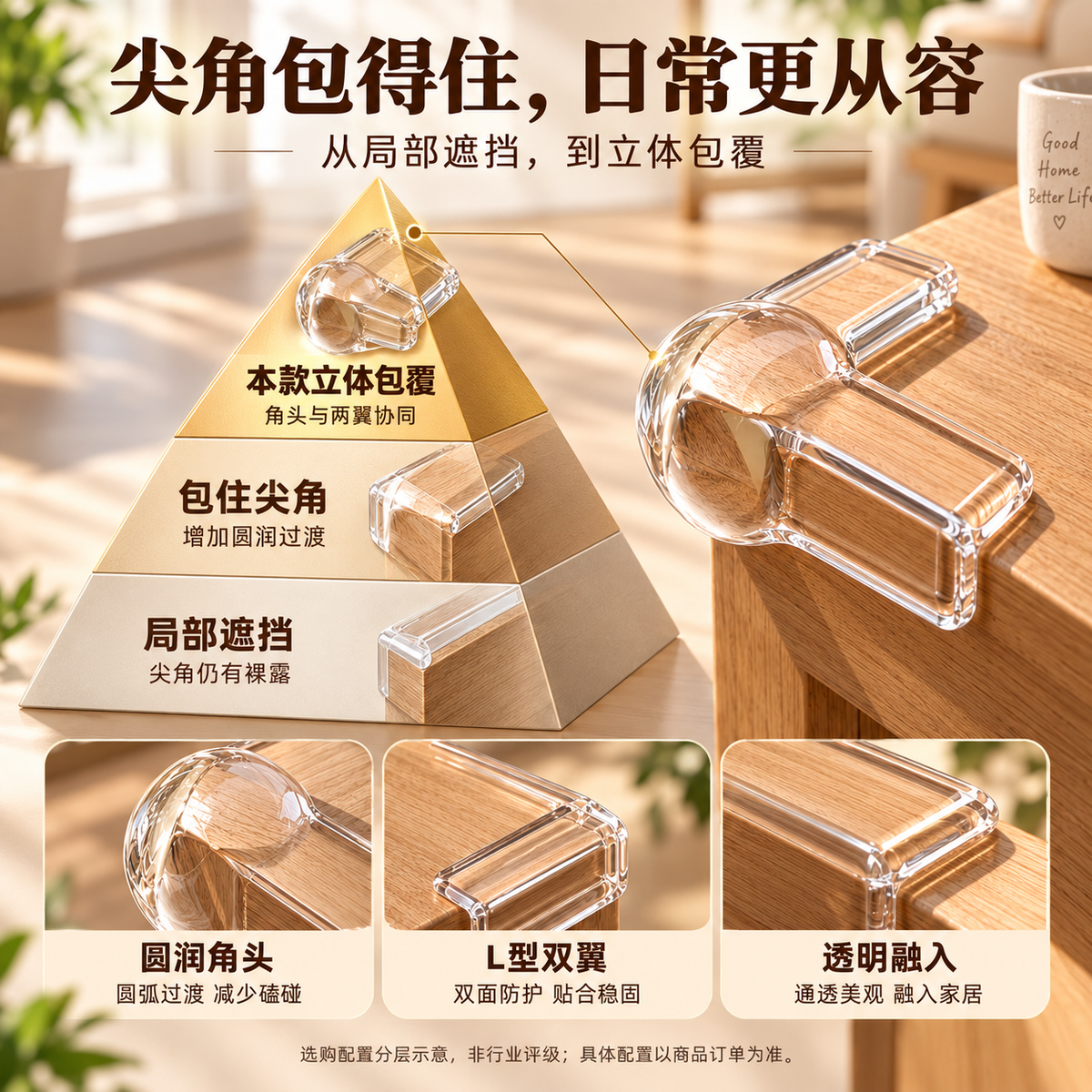 Shengduoshan thermally broken aluminum window corner protectors, right-angle table corner protectors, silicone anti-collision inward opening window protective covers