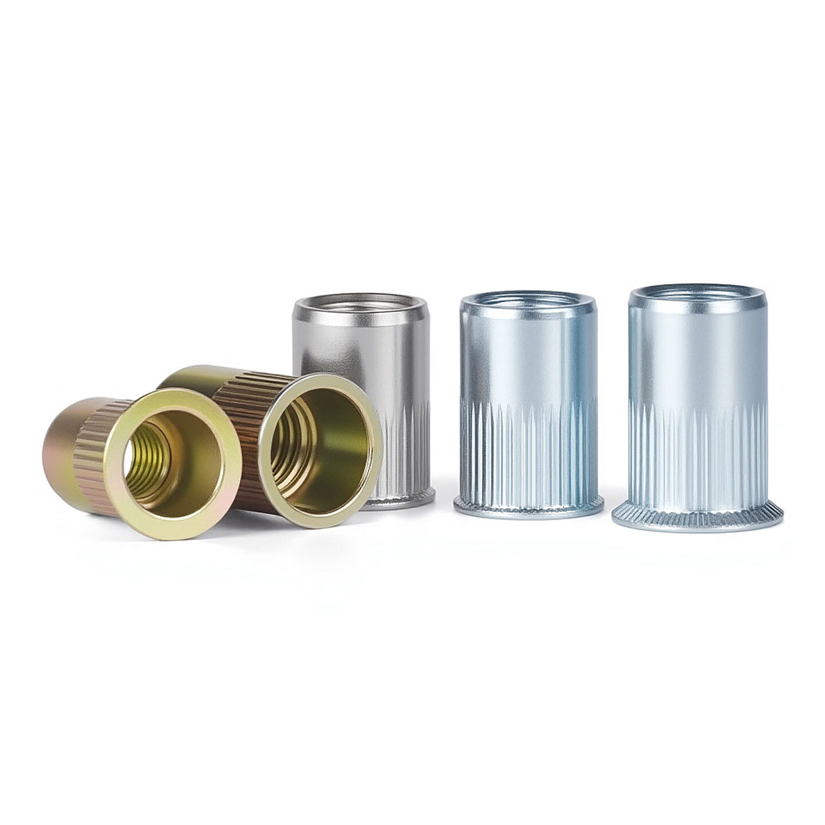 Tengchi (CT) Rivet Nuts, Knurled Rivet Nuts, M4 Color Zinc (300 pieces)