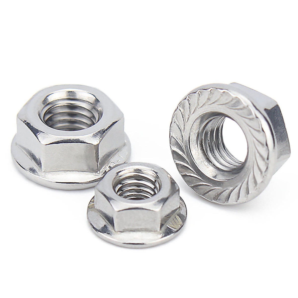 Tengchi (CT) Hexagonal Flange Nuts, Stainless Steel Hexagonal Anti-slip Nuts with Washers, Anti-loosening Nuts, 316 Stainless Steel M8 (20 pieces/pack)