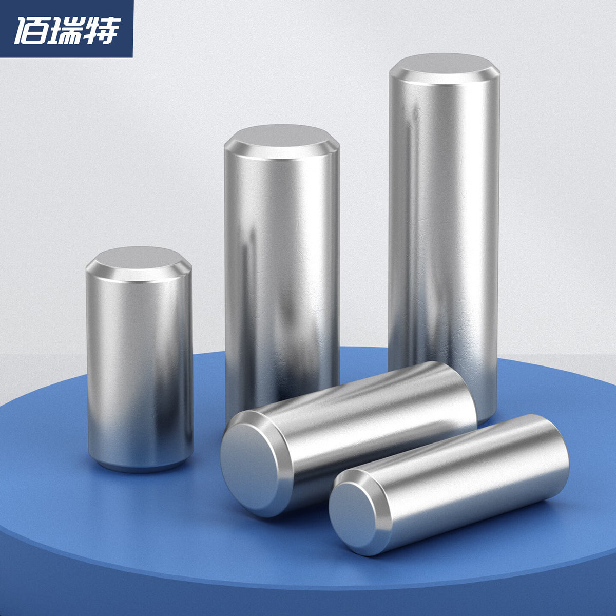 Bairuite 304 Stainless Steel Cylindrical Pins, Natural Color, M3*8 [350 pieces]