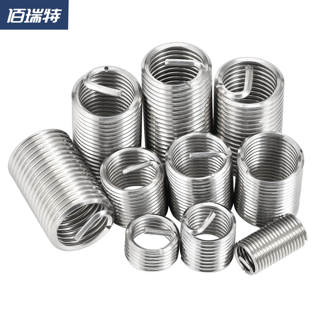 Bairuite 304 Stainless Steel Threaded Braces, Natural Color, M4*0.7*1.0D [200 pieces]