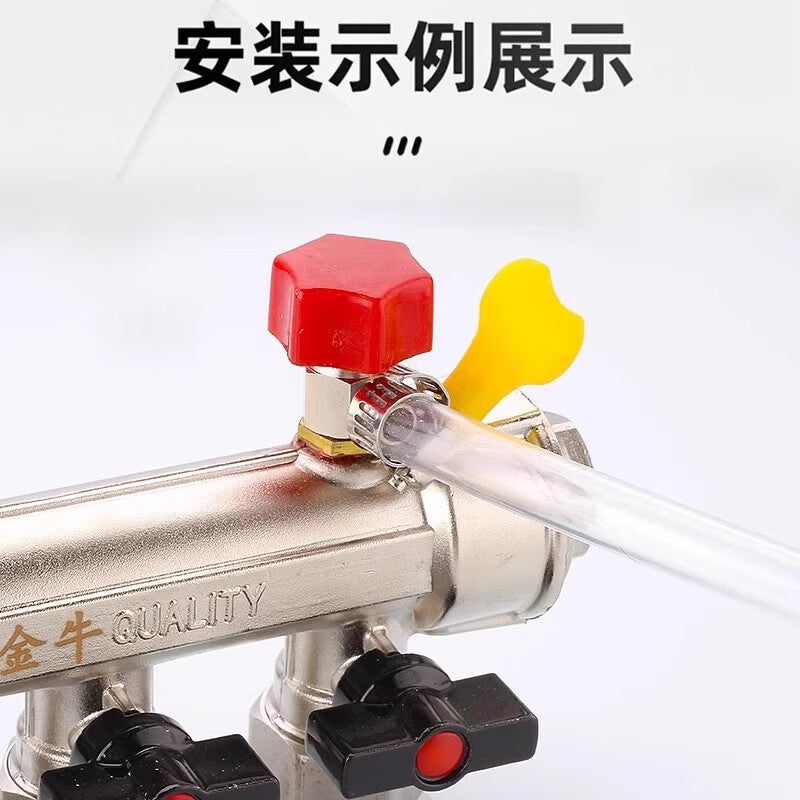 Taimus electric water heater safety valve guide hose, underfloor heating drain pipe, manifold, radiator drain and vent valve, 8mm inner diameter (2 meters) pipe with 2 clamps.